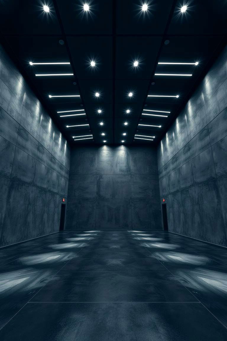 Dynamic Depth and Dimension - 24 Black Ceiling With Grey Walls