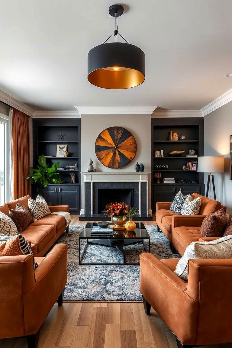 Dynamic Duo Living Room - 24 Black and Brown Living Room Ideas