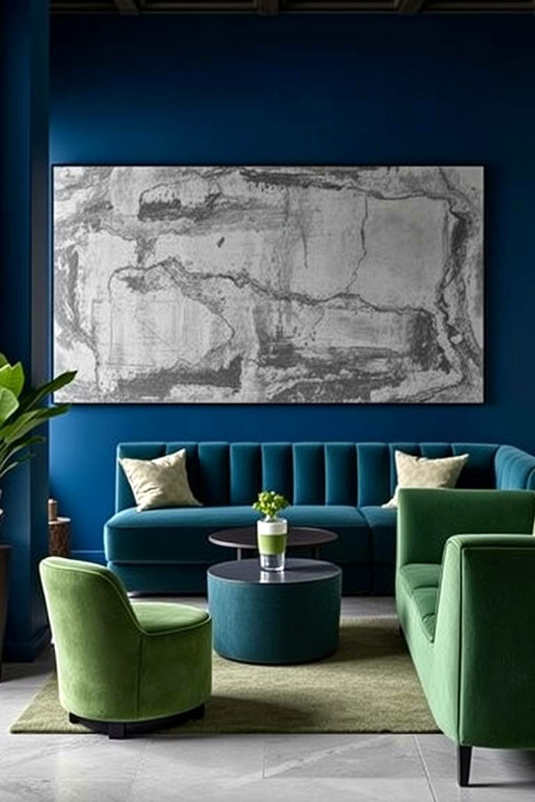 Dynamic Duo Ultramarine and Pea Green - 24 Blue and Green Color Combos for Decorating