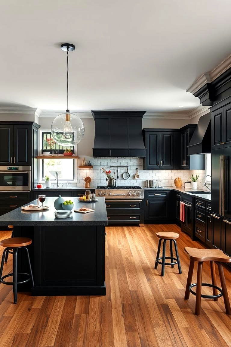Dynamic Family Hub - 24 Black Kitchen Islands