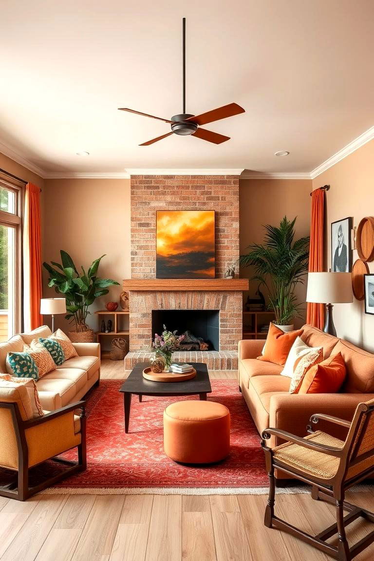 Dynamic Family Room Palette - 24 Warm Color Palettes for Every Room in the House