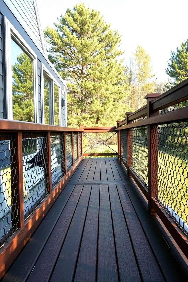 Dynamic Geometric Railing - 24 Hog Wire Deck Railing Ideas