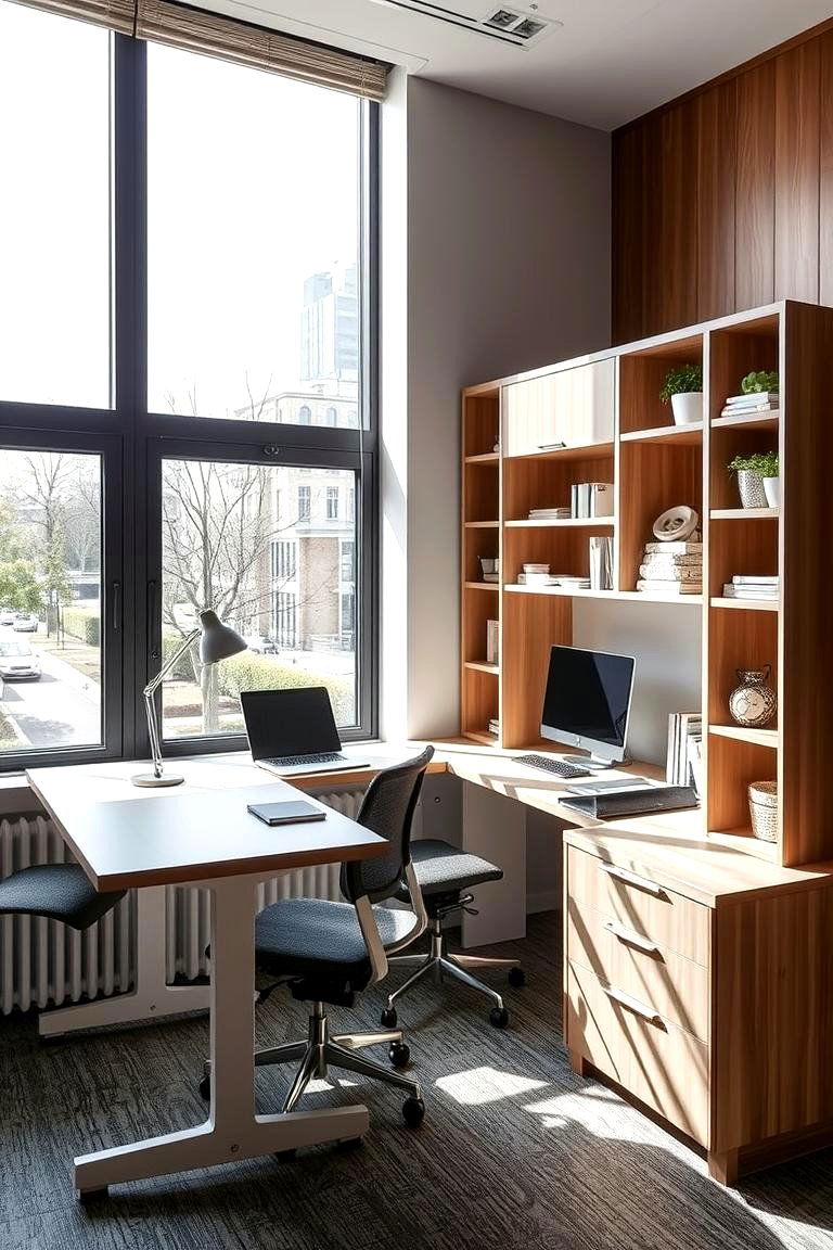Dynamic Multi Functional Space - 24 Desk in Front of Window Ideas