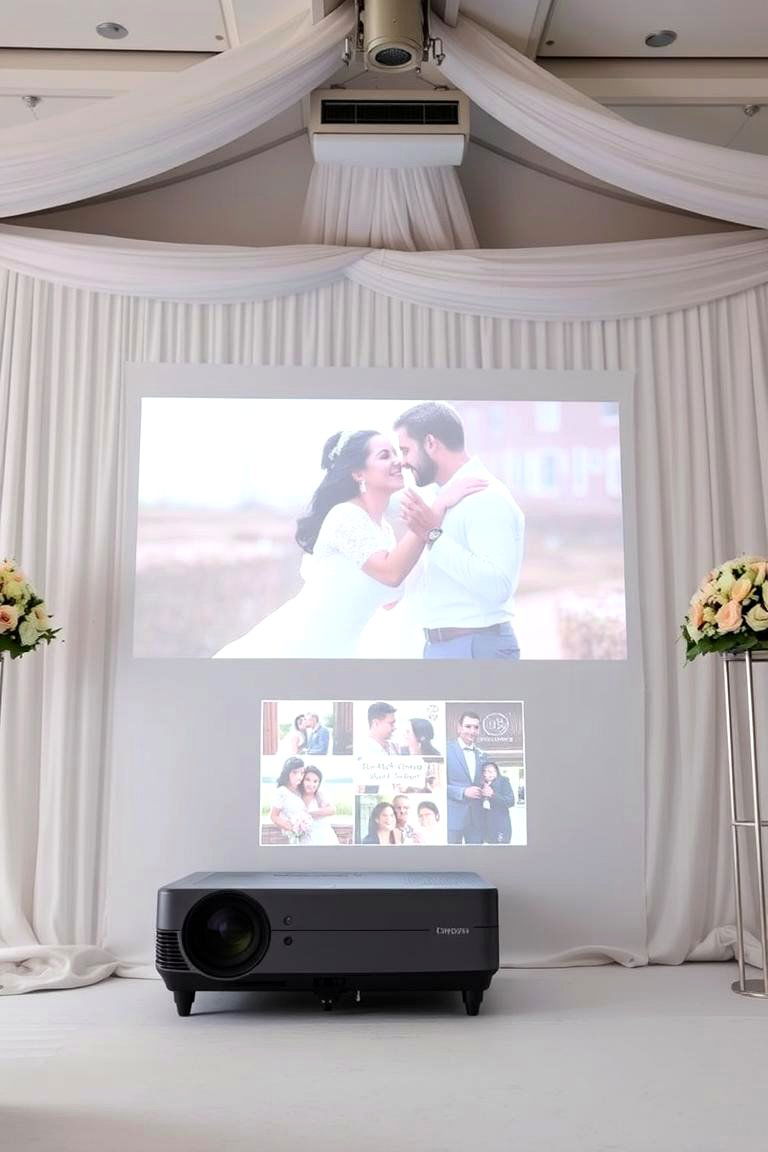 Dynamic Projected Image - 24 Wedding Backdrop Ideas