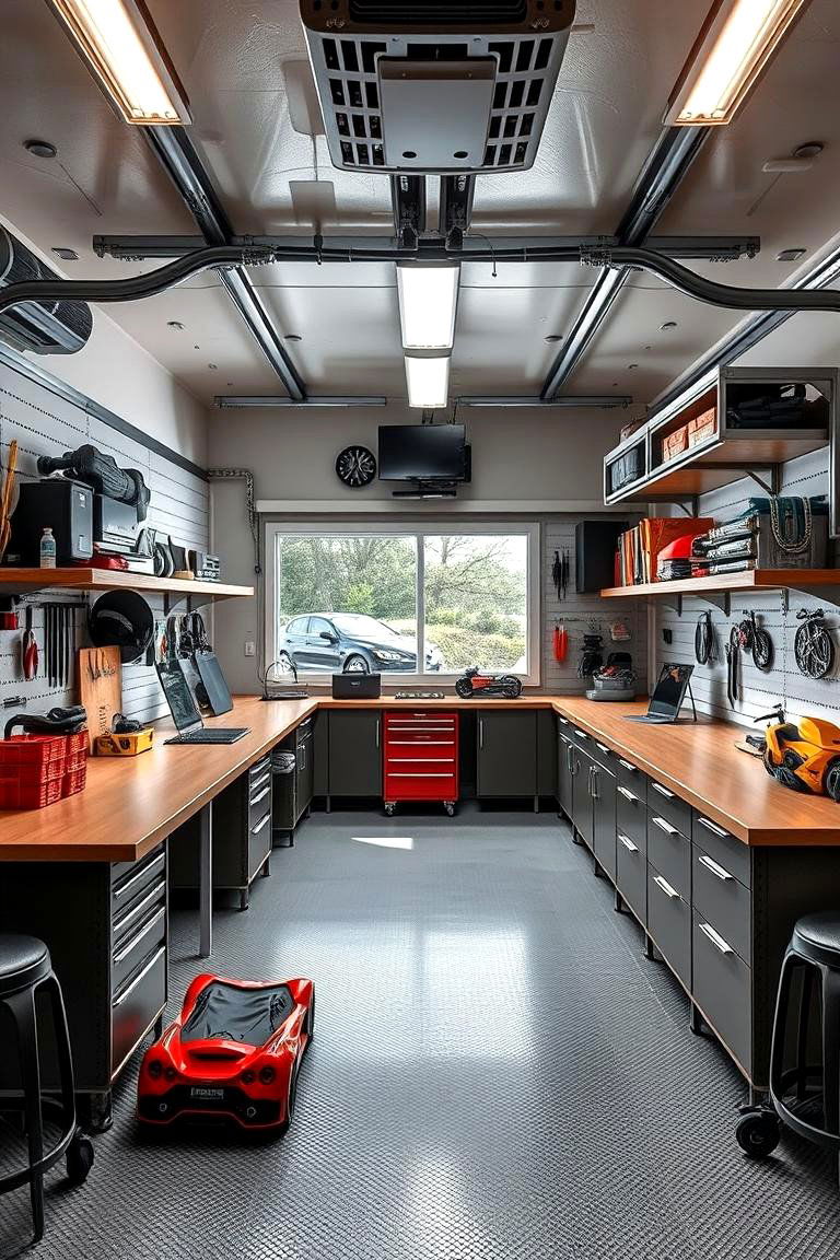 Dynamic Space Saving Solutions - 24 Garage Decor Ideas