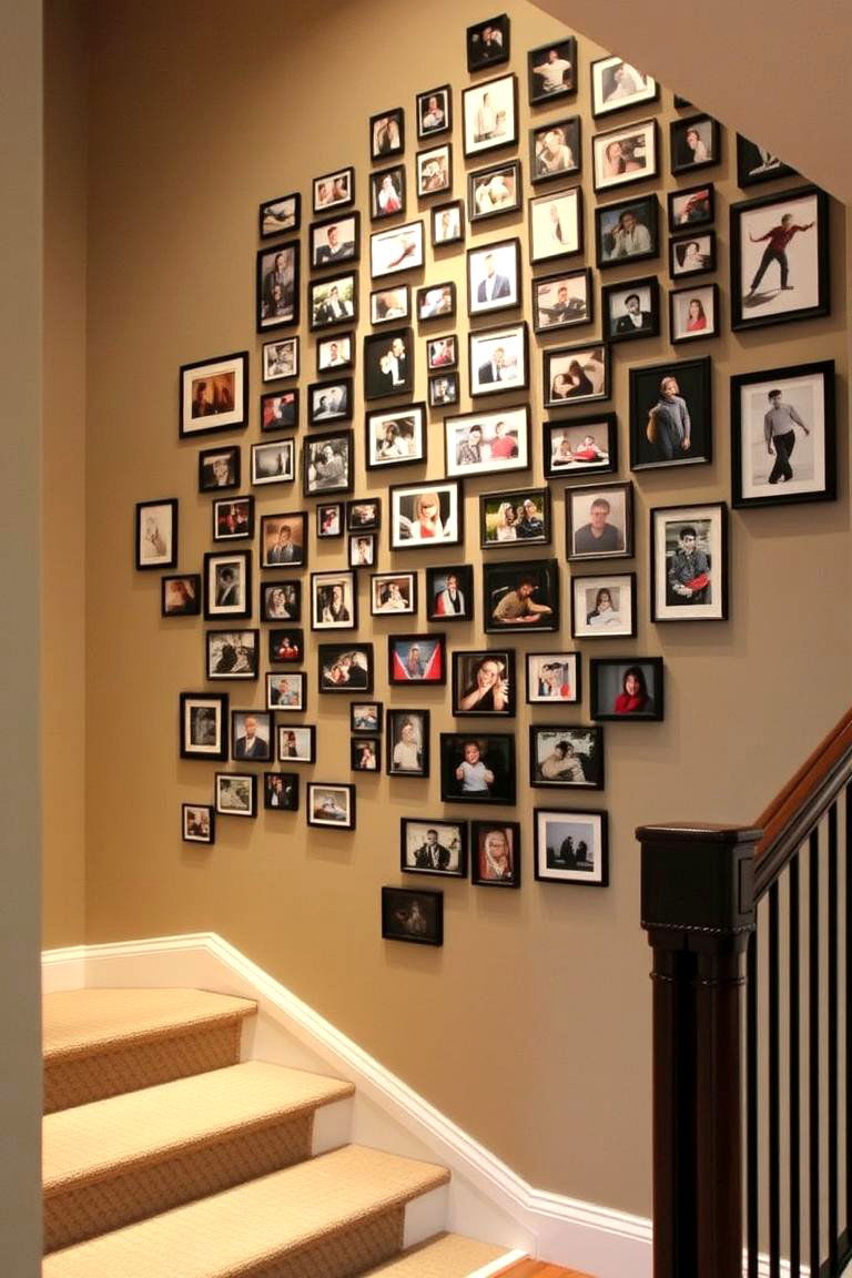 Dynamic Staircase Gallery - 24 Photo Display Ideas