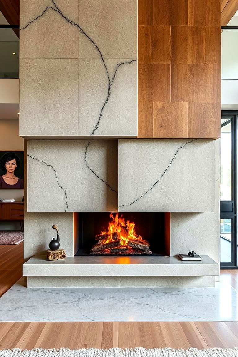 Dynamic Statement Pieces - 24 Mid-century Modern Fireplace Ideas