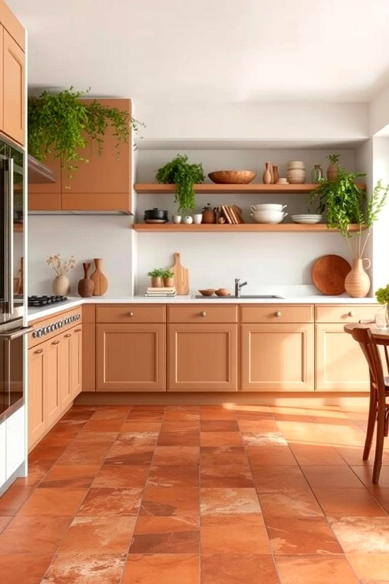 Earth Tone Terracotta Ambience - 24 Terracotta Kitchen Floor Ideas