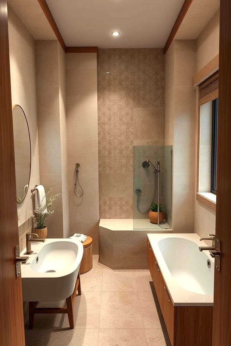 Earth Toned Accents - 24 Beige Bathroom Ideas