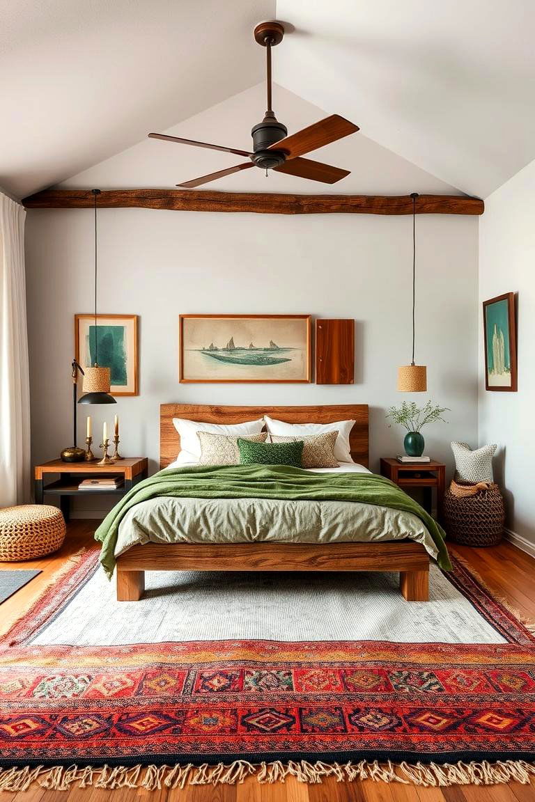Earth Toned Texture Mix - 24 Green and Brown Bedroom Ideas
