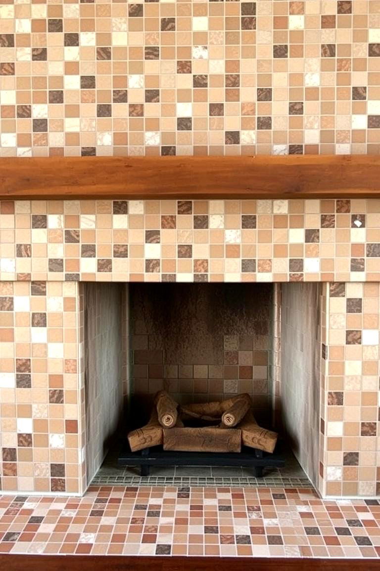Earth Toned Tile Facade Accents - 24 Craftsman-style Fireplace Ideas