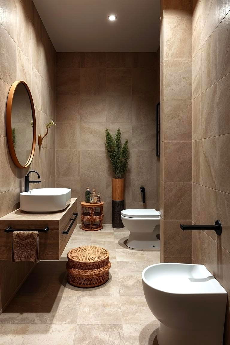 Earthy Ambiance - 24 Travertine Tile Bathroom Ideas