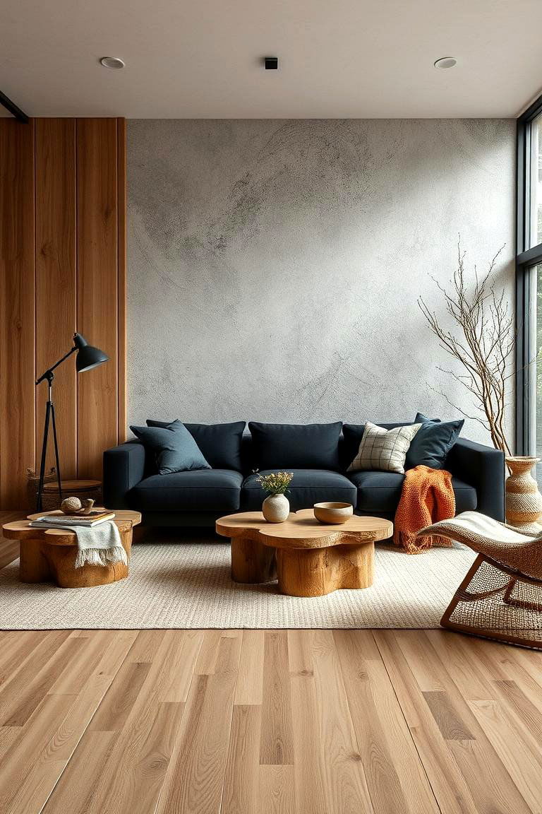 Earthy Balance - 24 Black Couch Living Room Ideas