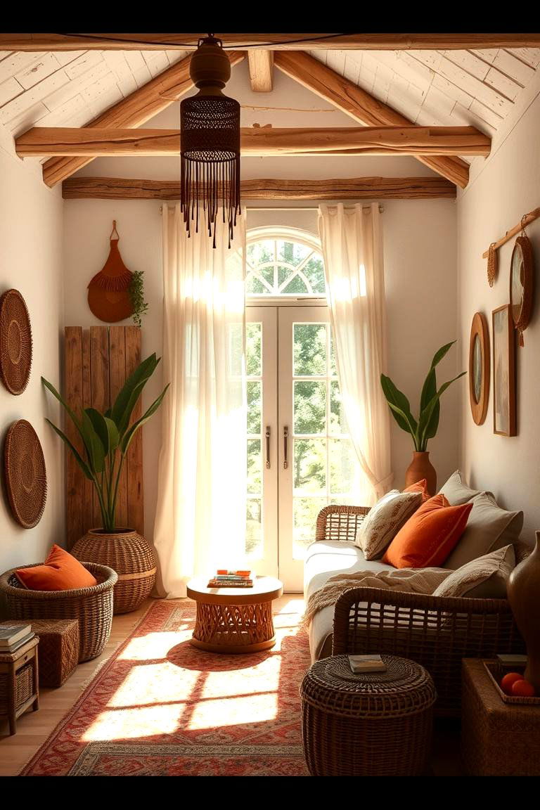 Earthy Boho Chic with Natural Elements - 24 Boho Burnt Orange Bedroom Ideas