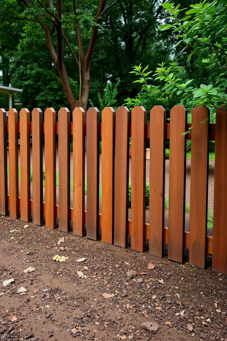 Earthy Brown - 24 Garden Fence Colour Ideas