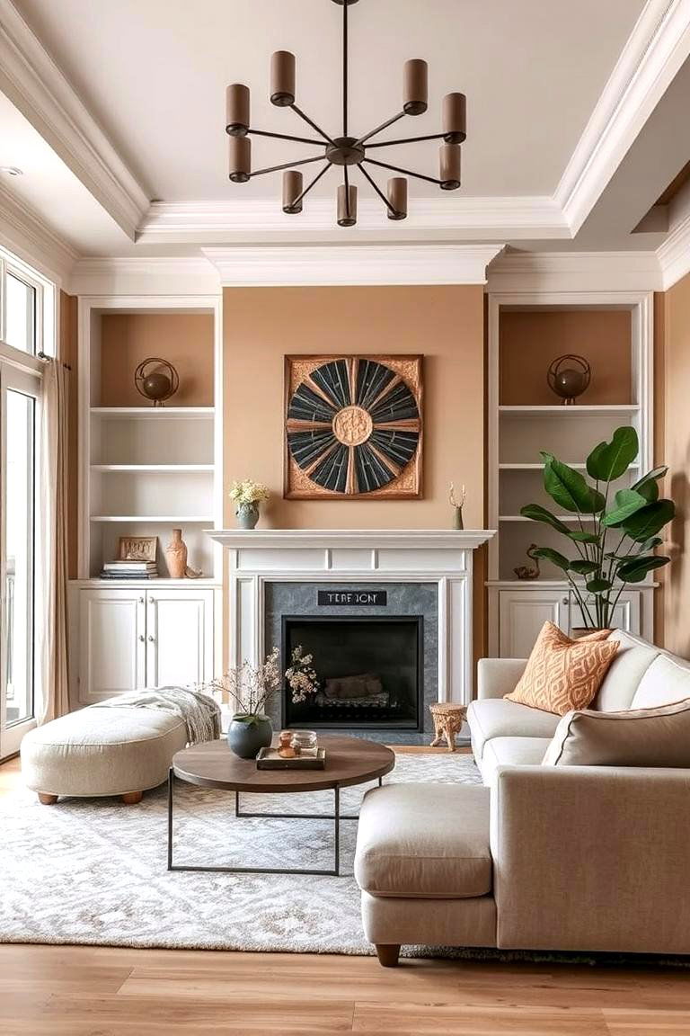 Earthy Color Combinations - 24 Magnolia Living Room Ideas