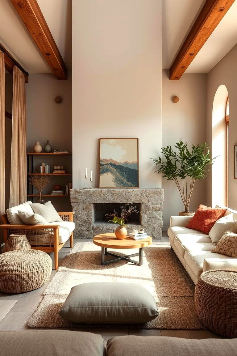 Earthy Color Palette - 24 Cabin Living Room Ideas