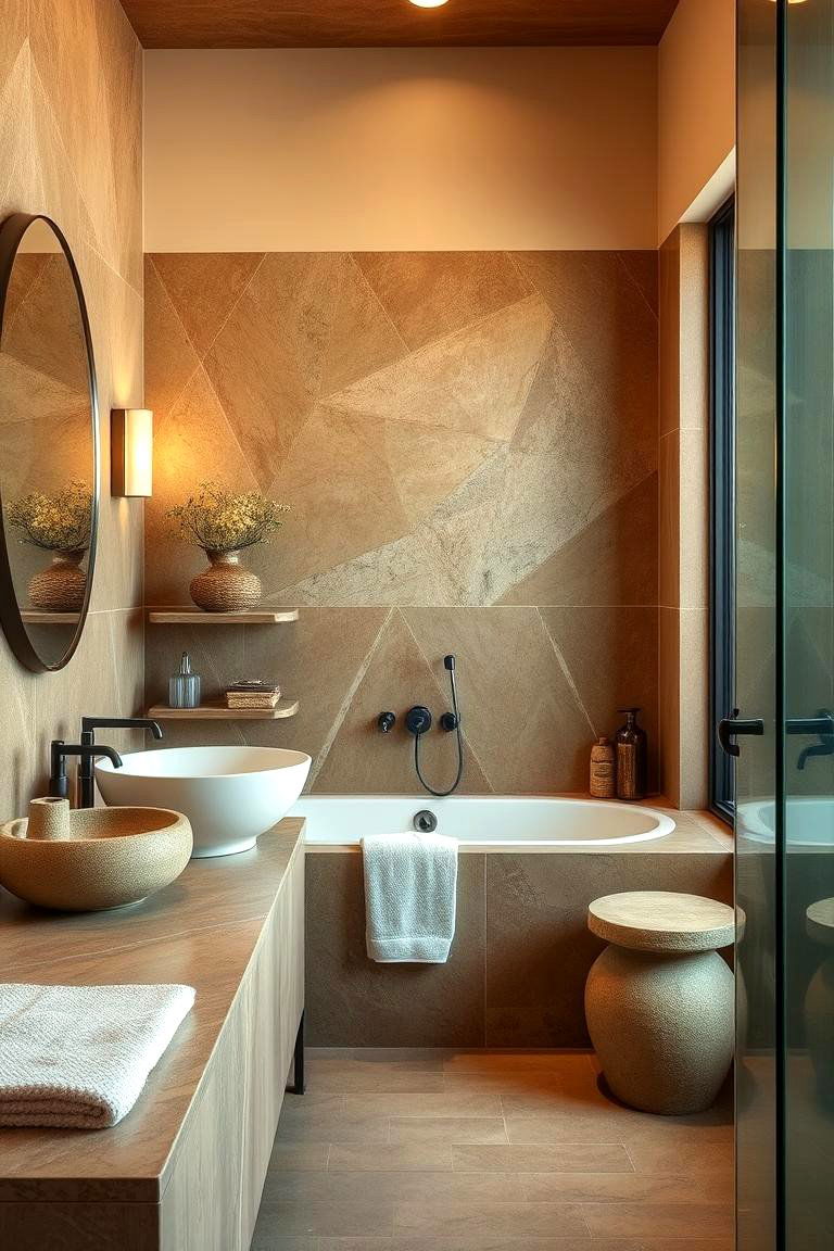 Earthy Color Palette - 24 Natural Bathroom Ideas
