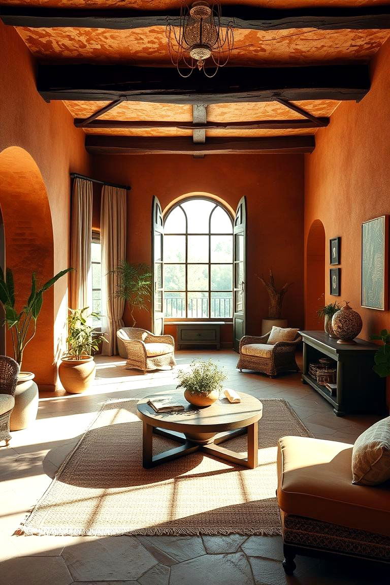 Earthy Color Palette Ambiance - 24 Tuscan Living Room Ideas