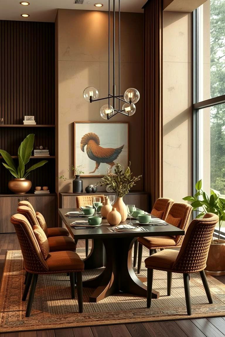 Earthy Color Palette Harmony - 24 Japanese Dining Room Ideas