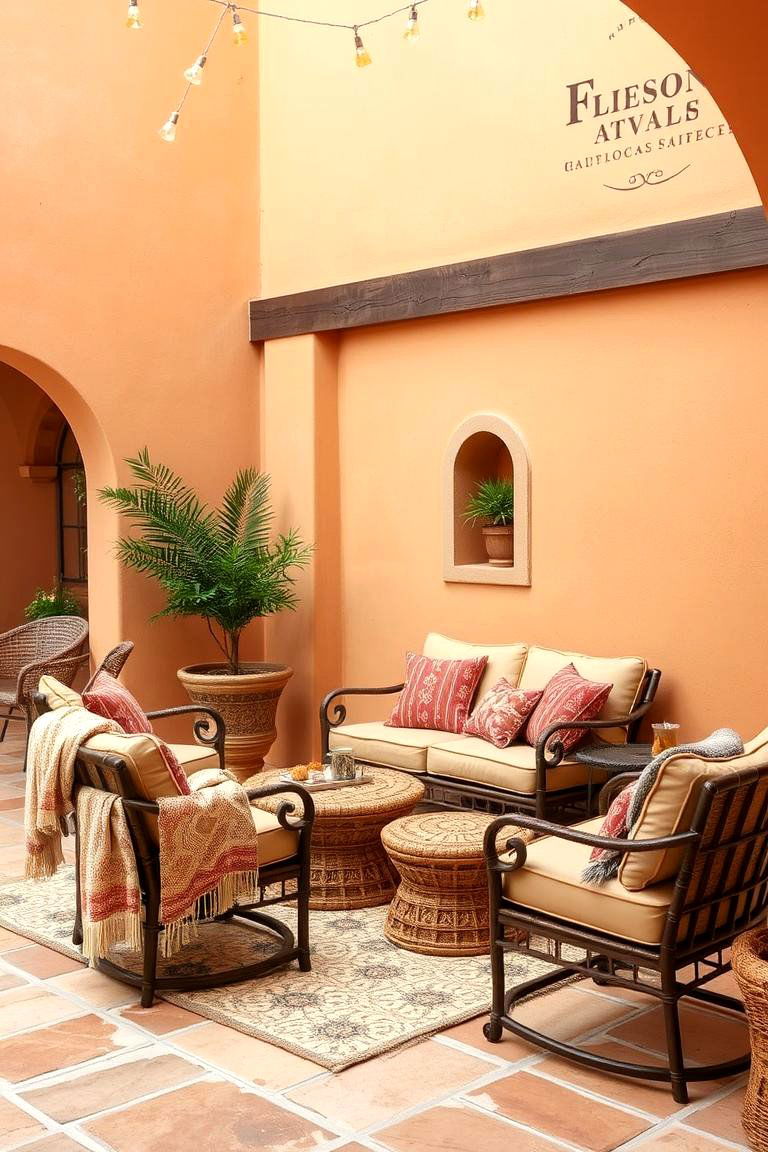Earthy Color Palette for Furniture - 24 spanish style front porch ideas