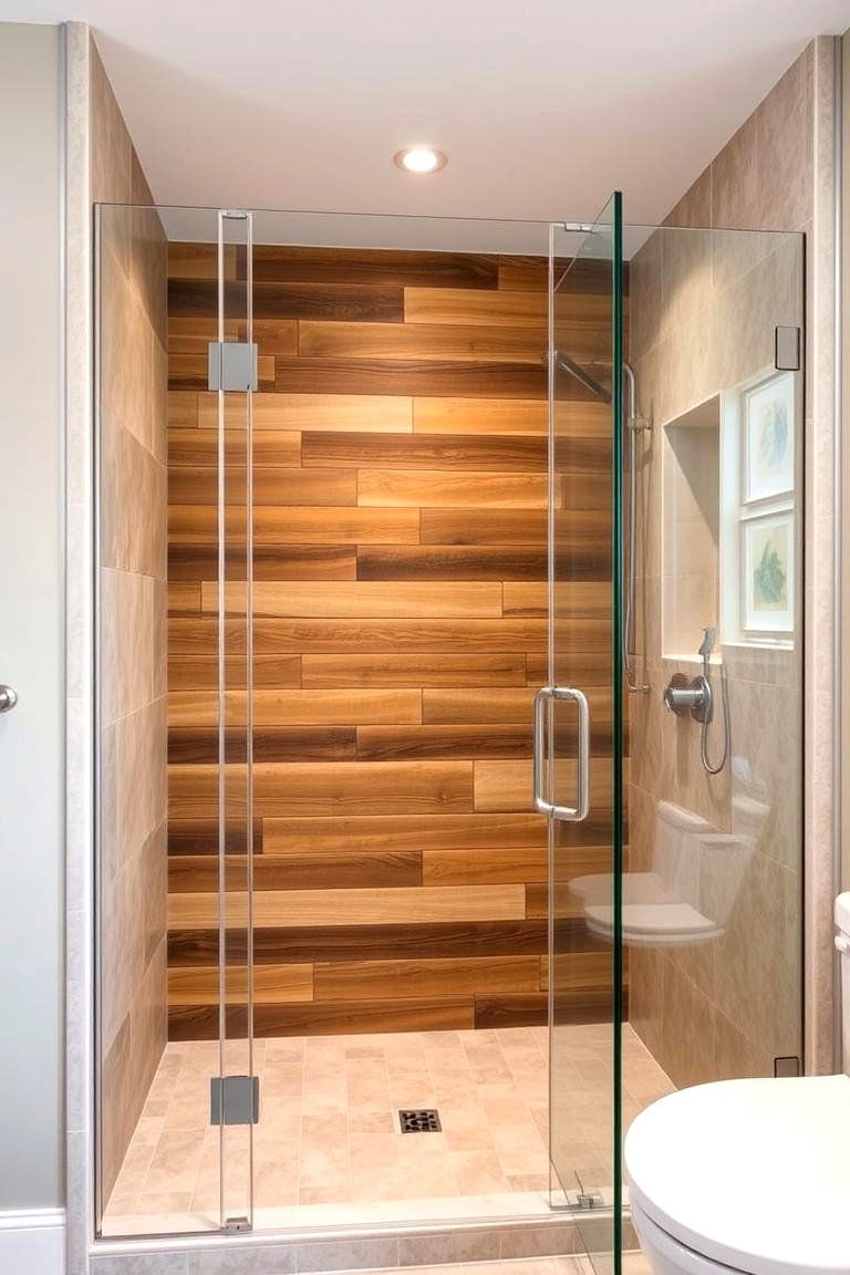 Earthy Color Palette with Pops of Green - 24 Rustic Walk-in Shower Ideas