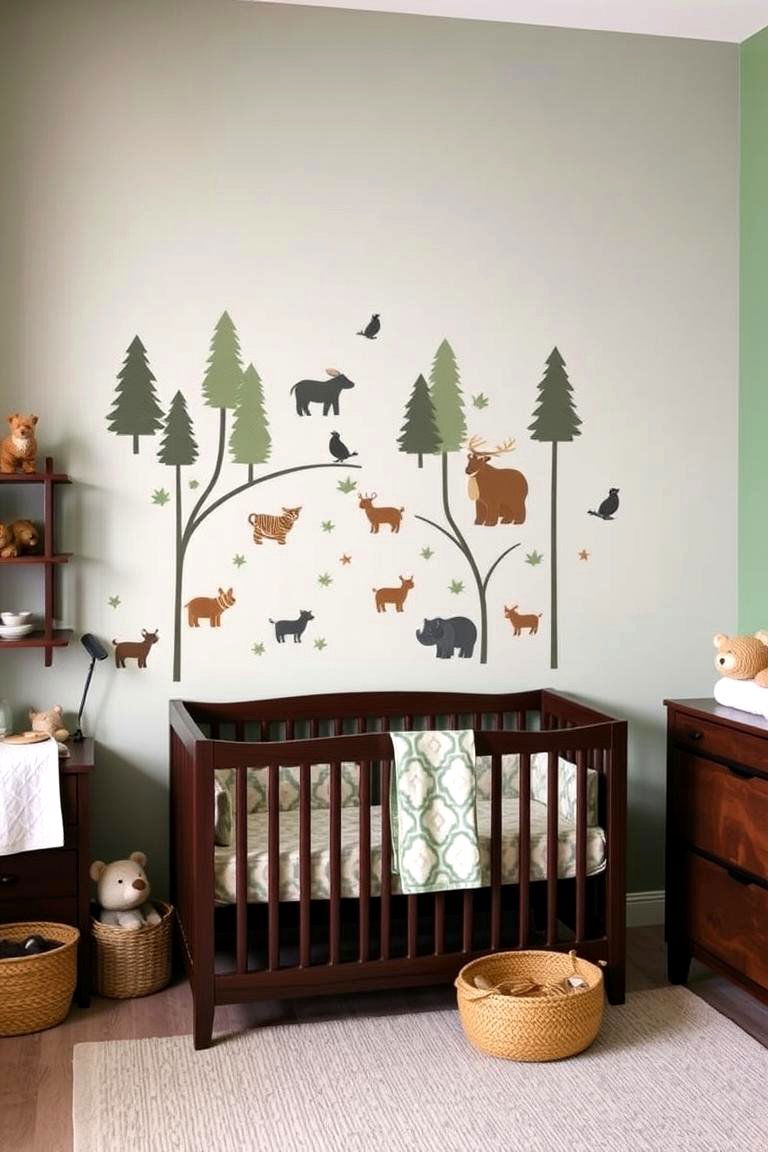 Earthy Comfort with Forest Green - 24 Nursery Color Ideas