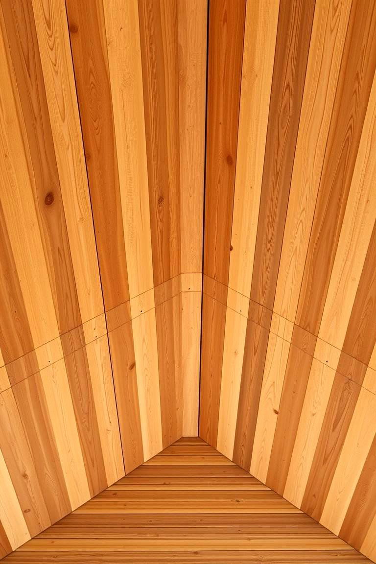 Earthy Eco Friendly Wooden Panels - 24 Cathedral Ceiling Ideas
