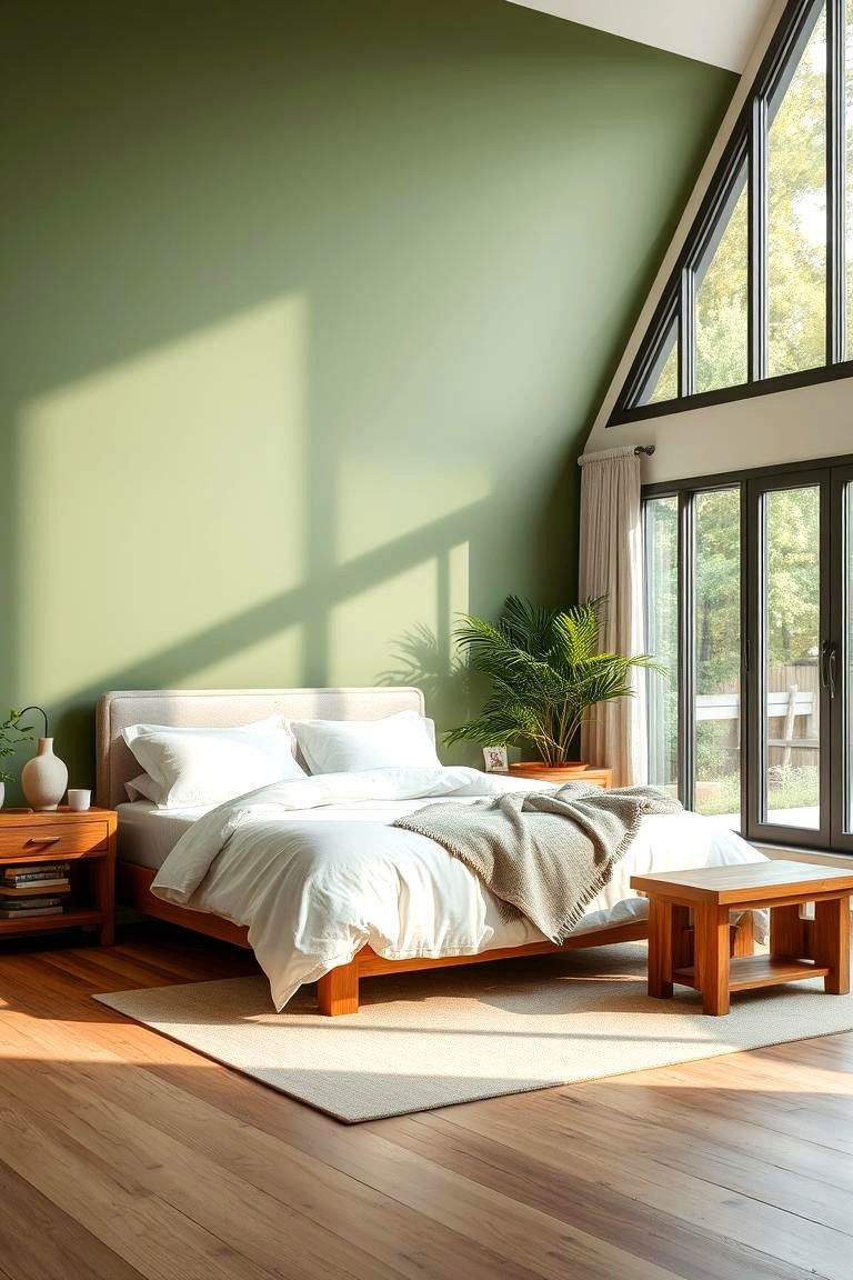 Earthy Green Ground Your Room with Nature - 24 Accent Wall Colors