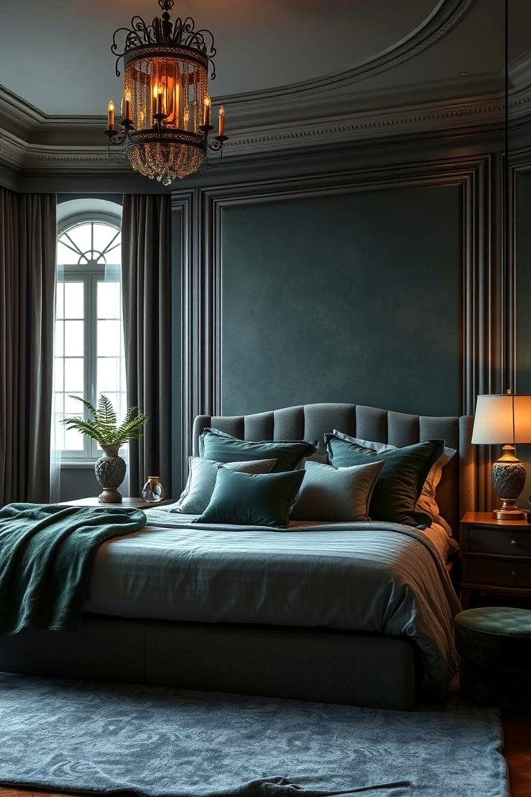 Earthy Luxe - 24 Green and Grey Bedroom Ideas