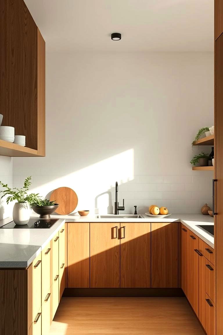 Earthy Minimalism with Natural Elements - 24 Green and Brown Kitchen Ideas