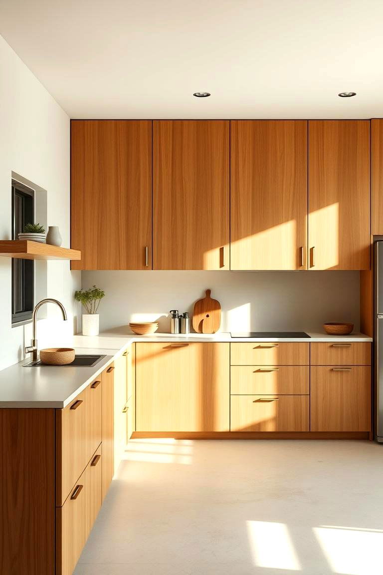 Earthy Minimalist Cabinetry - 24 Earthy Kitchen Ideas