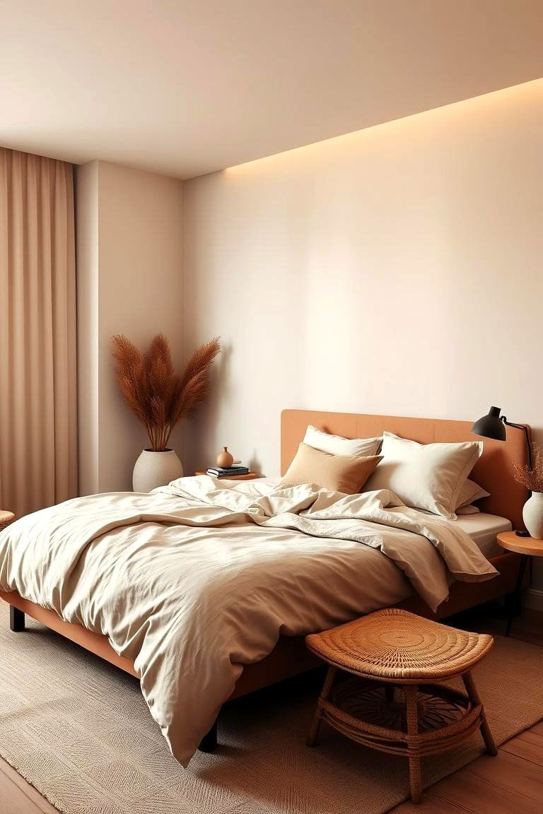 Earthy Minimalist Design - 24 Brown Bedroom Ideas