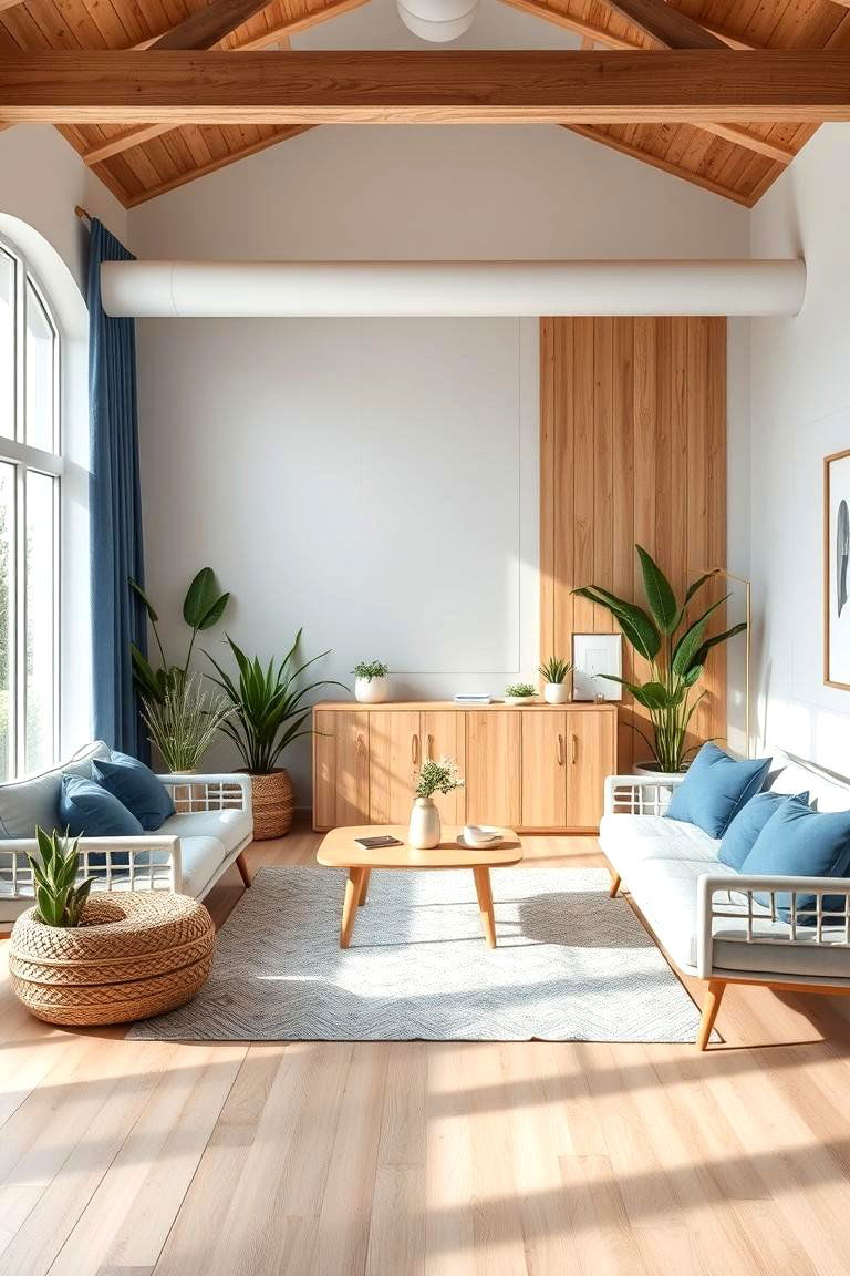 Earthy Modern Blue and Grey Natural Fusion - 24 Blue and Grey Living Room Ideas