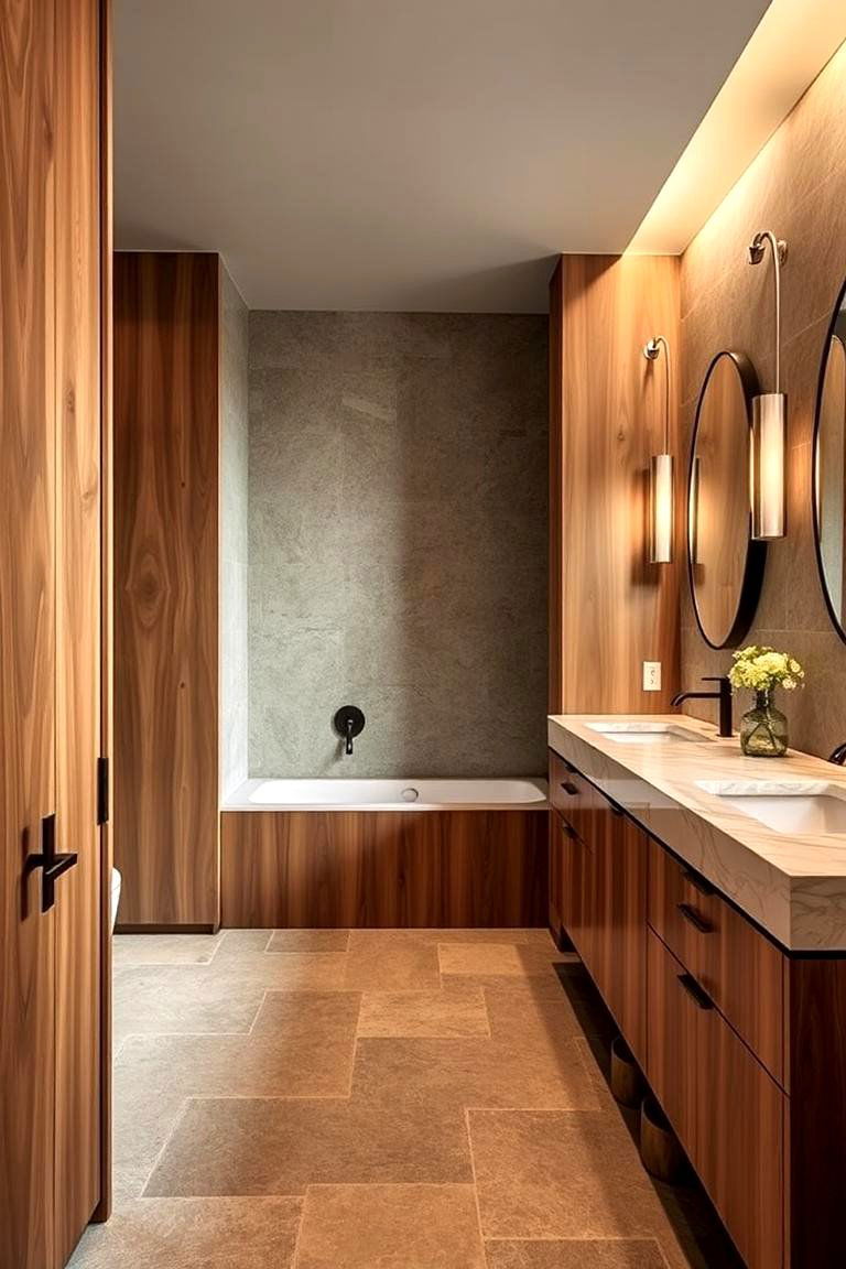Earthy Natural Materials - 24 Modern Bathroom Ideas