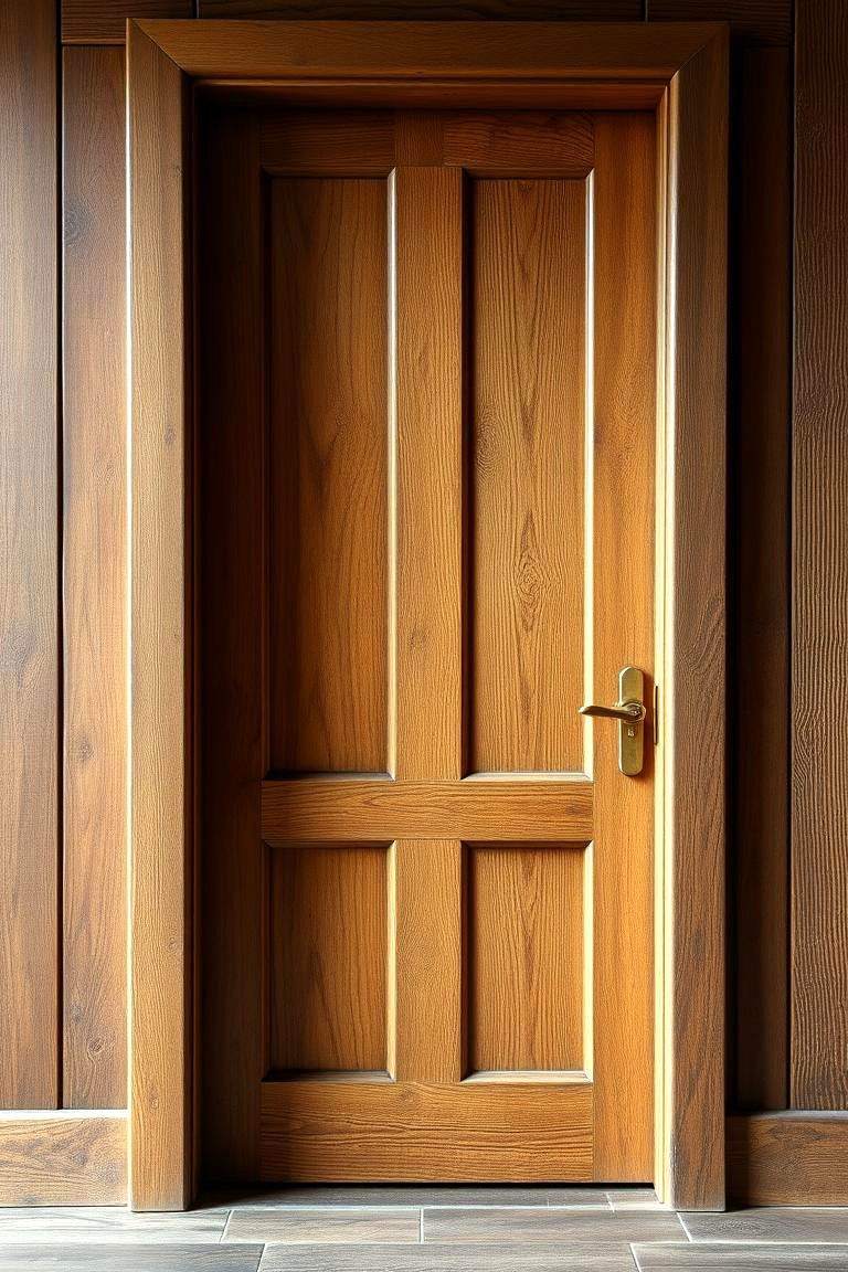 Earthy Oak Appeal - 24 Stained Front Door Ideas