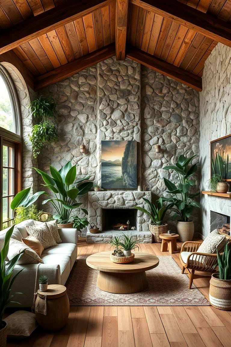 Earthy Organic Interiors - 24 Mansion Living Room Ideas