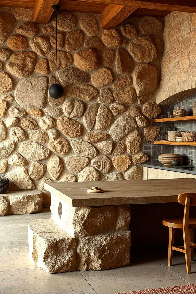 Earthy Texture Accents - 24 Mid-century Modern Fireplace Ideas