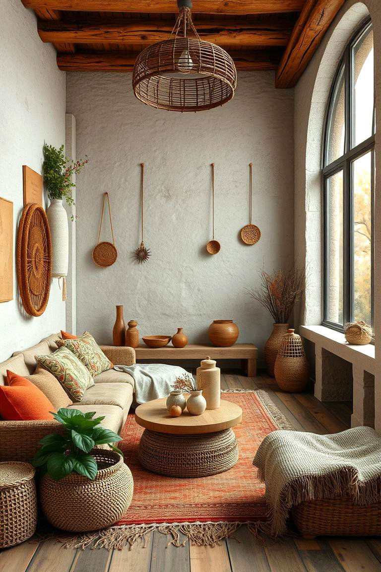 Earthy Textures and Warm Accents - 24 Boho-scandinavian Design and Decor Ideas