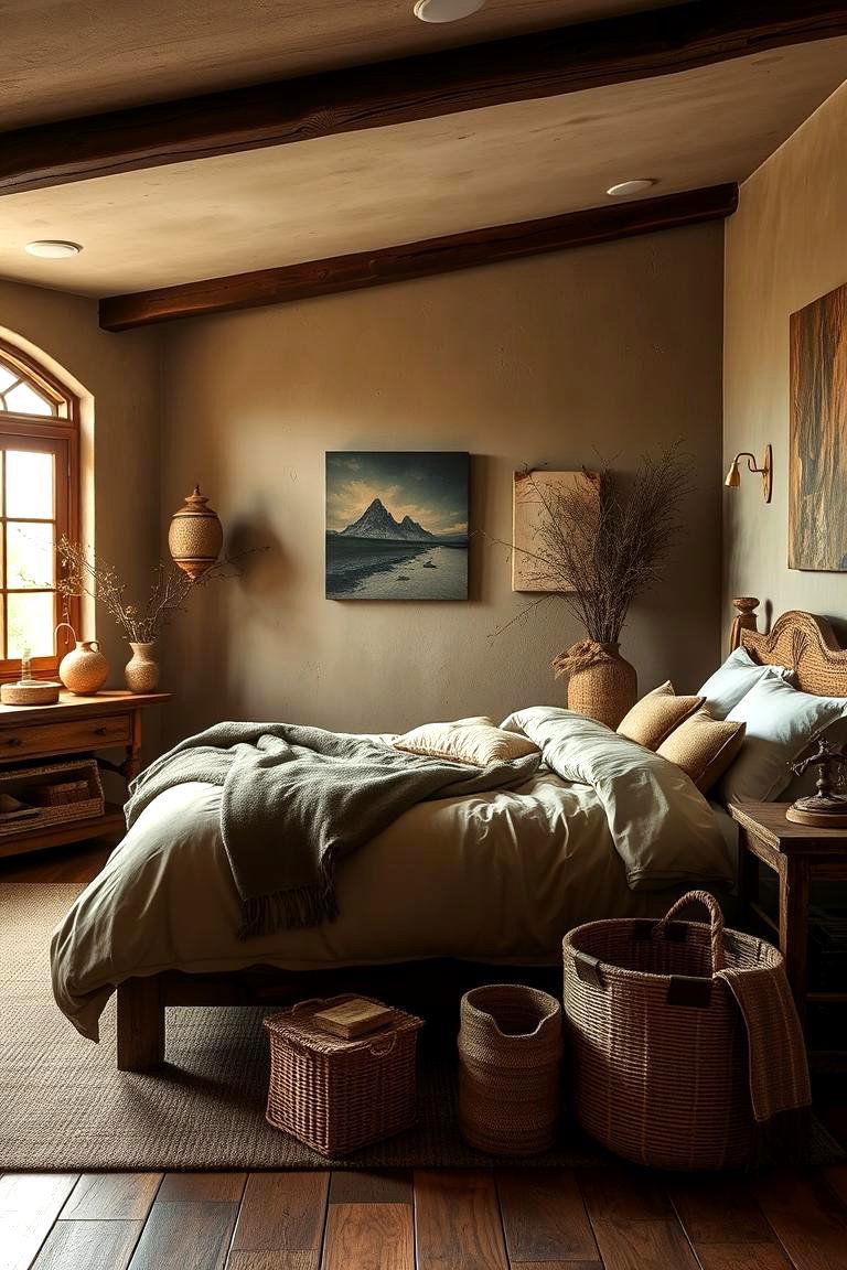 Earthy Tone Ambience - 24 Country Bedroom Ideas