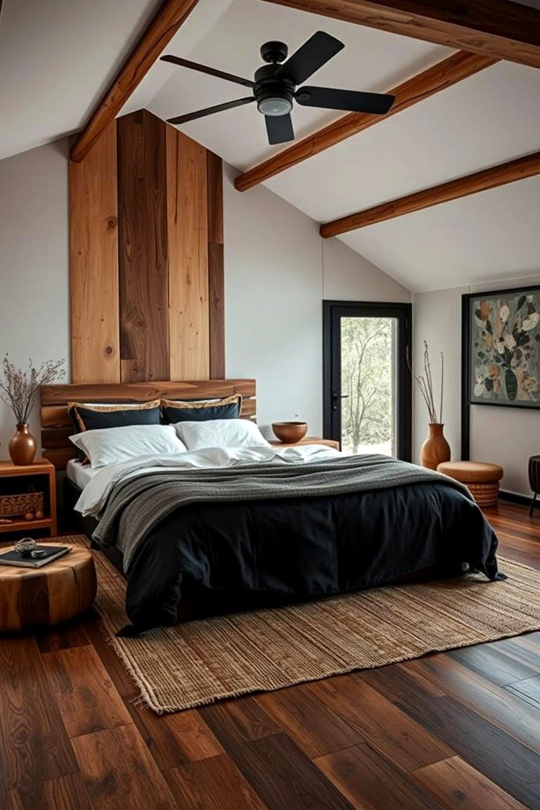 Earthy Tones Organic Black and Brown Inspirations - 24 Black and Brown Bedroom Ideas