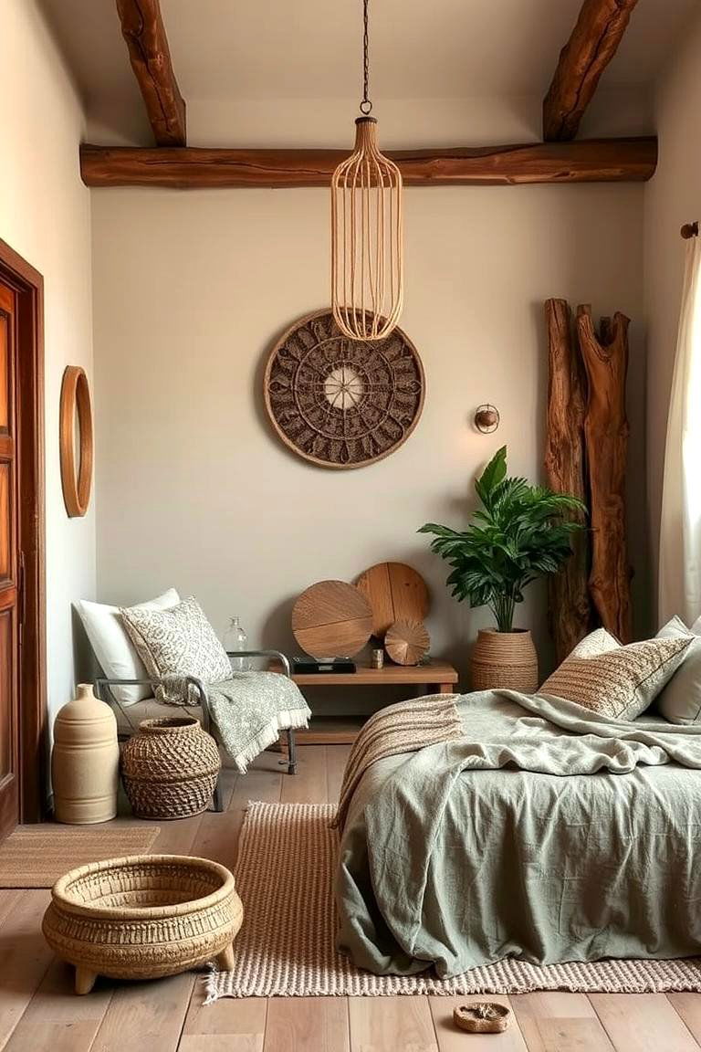 Earthy Tones and Natural Elements - 24 Gypsy Bohemian Living Room Ideas