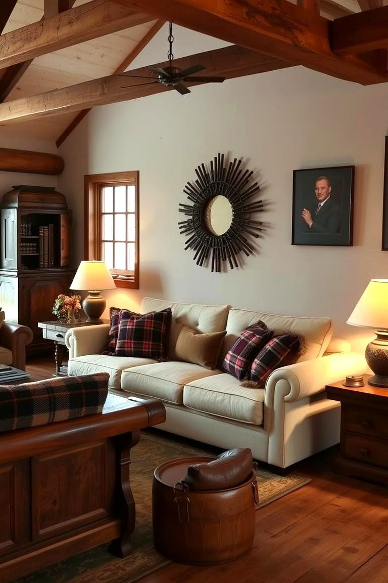 Earthy Tones and Natural Materials - 24 Cream Couch Living Room Ideas