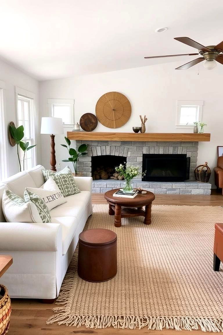 Earthy Tones and Textures - 24 Cream Living Room Ideas
