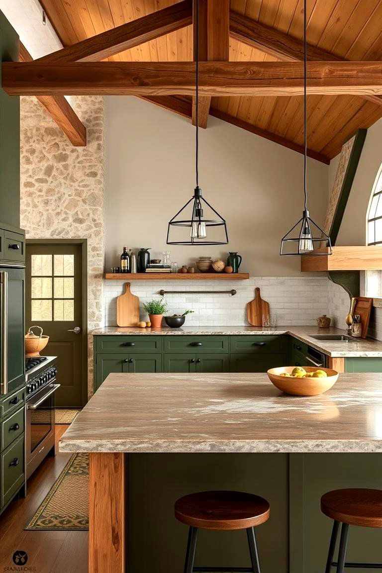 Earthy Tones and Textures - 24 Barndominium Kitchen Ideas