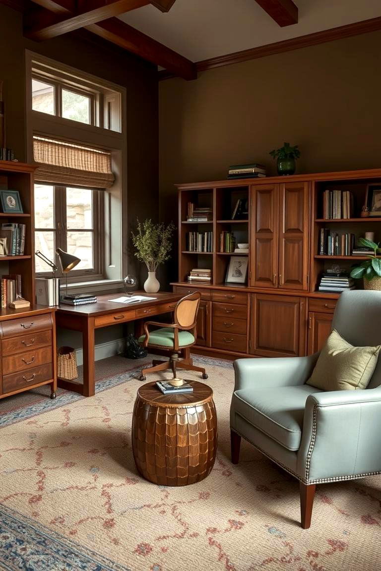Earthy Tones for Focus - 24 Study Room Ideas