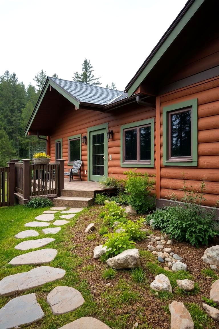 Earthy Tones for a Cozy Natural Look - 24 Exterior Home with a Black Roof Ideas