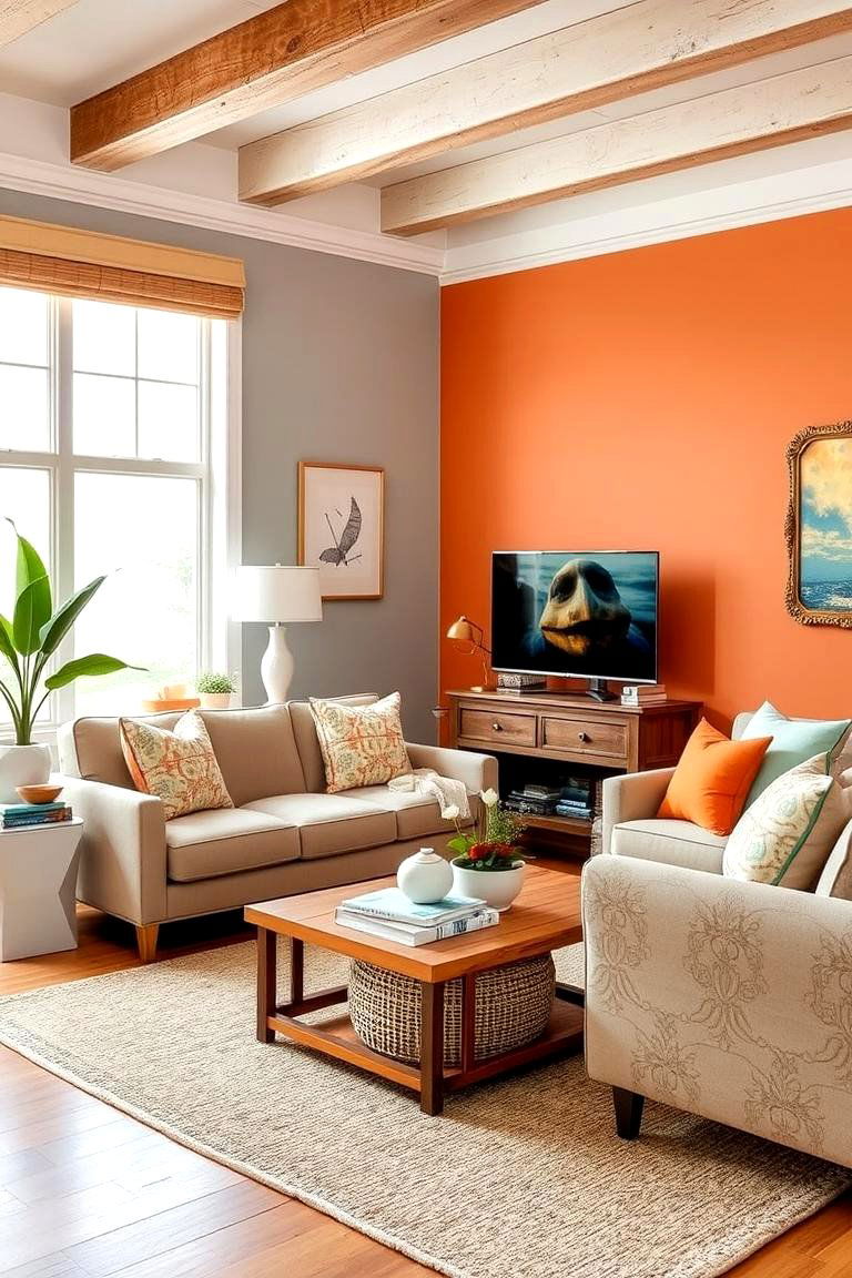Earthy Tones with Pop Colors - 24 Boho Beach Bedroom Ideas
