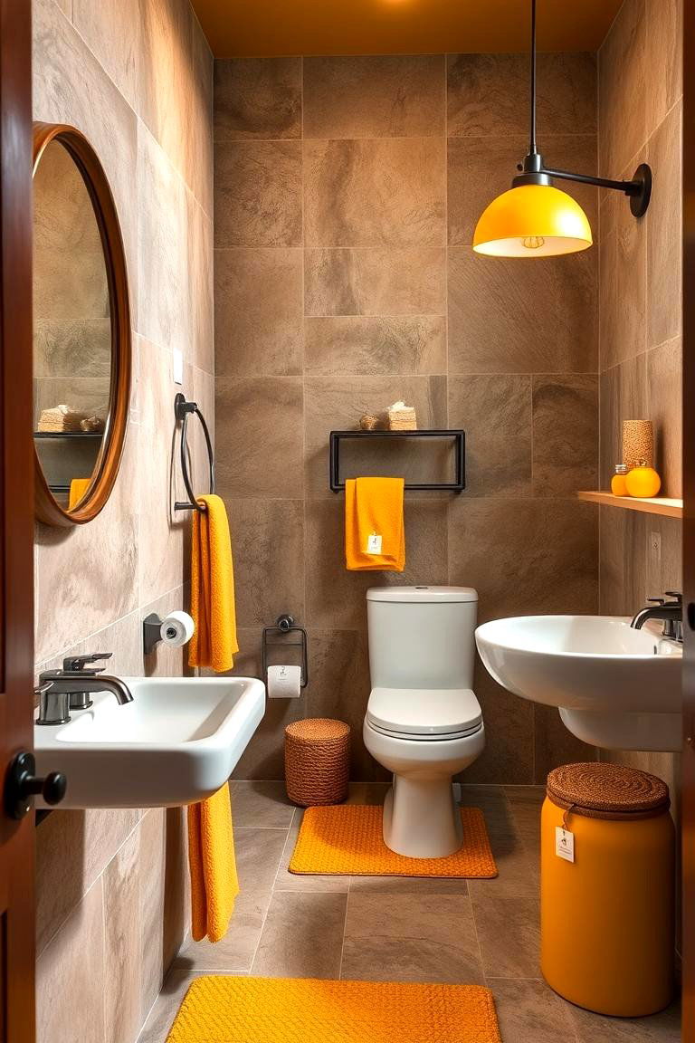Earthy Tones - 24 Mid-century Modern Bathroom Ideas