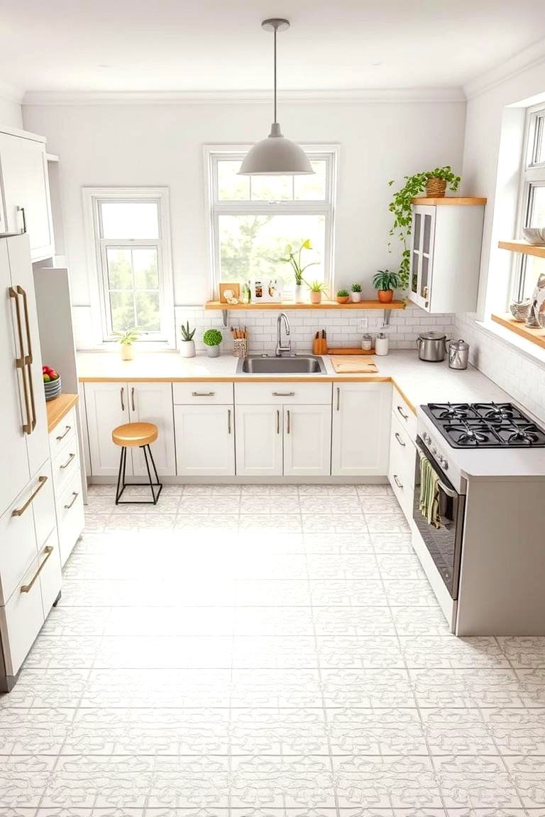 Easy DIY Installation - 24 Linoleum Kitchen Flooring Ideas